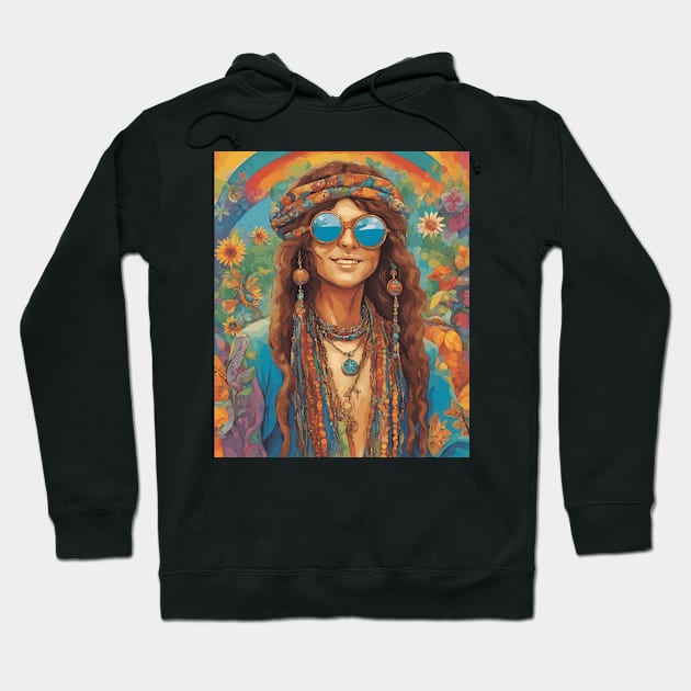 Hippie Woman Hoodie by Souls.Print